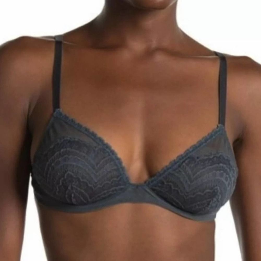 Free People Galloon Lace Underwire Bra Storm 32C